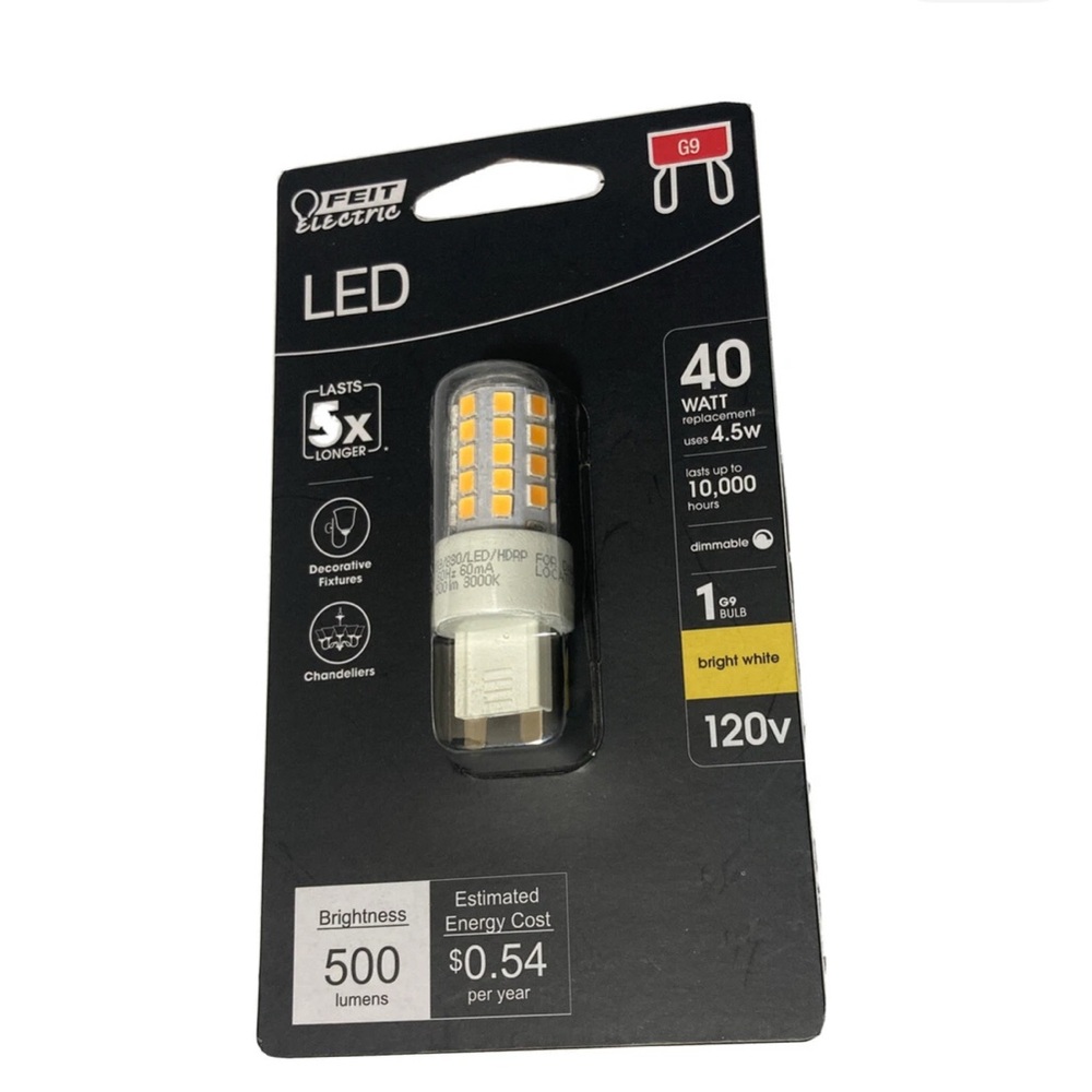 Feit Electric 500 Lumen Bright White 40 Watt Dimmable G9 LED
